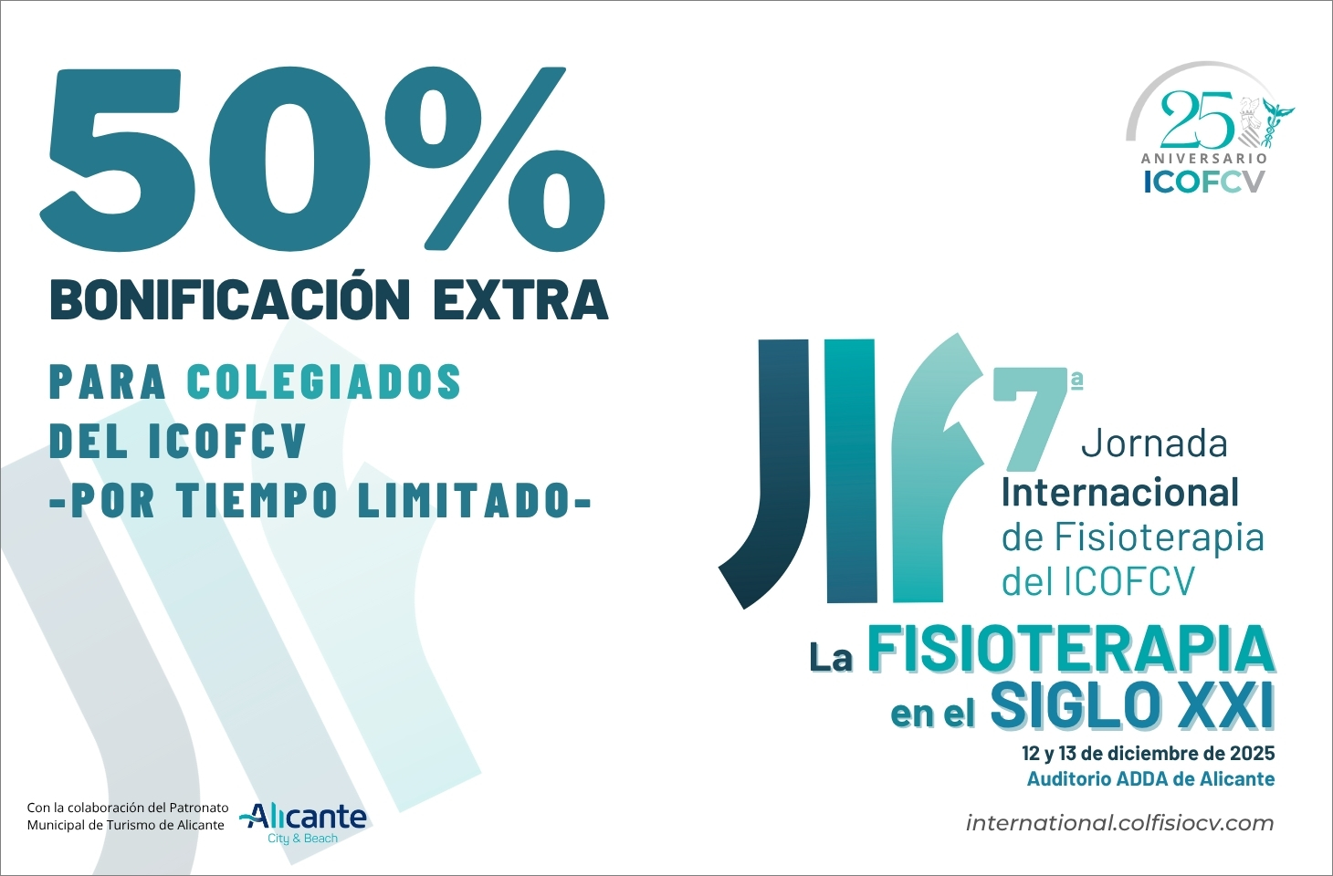 El ICOFCV refuerza su apoyo a los colegiados con una bonificación extra del 50% en la inscripción a la 7ª JIF