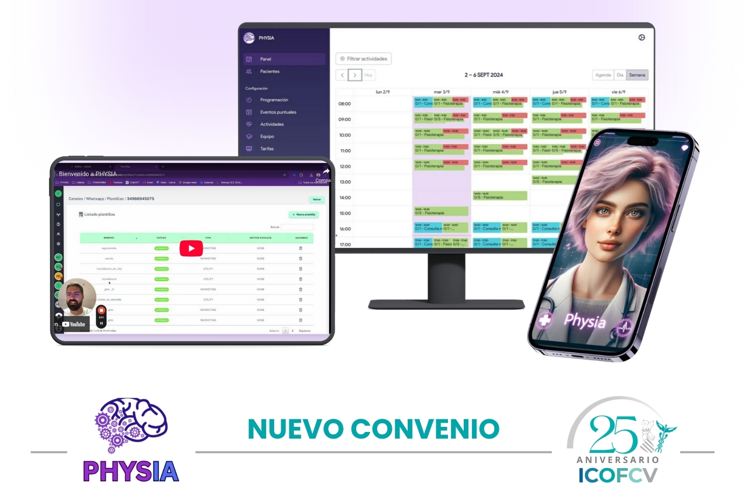 Nuevo convenio con PHYSIA, software de gestión de clínicas con inteligencia artificial