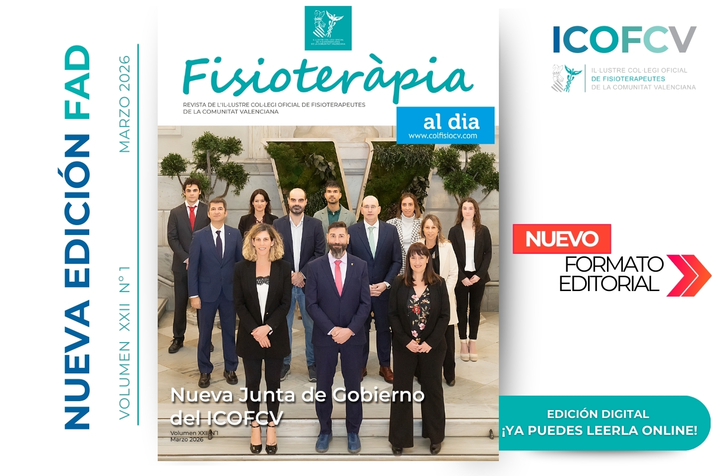 Disponible el primer número de 2026 de la revista colegial “Fisioterapia al Día - FAD”
