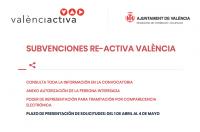 Abierto el plazo para solicitar las ayudas “Re-Activa València” del Ayuntamiento de Valencia para autónomos y pymes ante la crisis del Covid-19