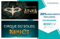 Descuento exclusivo para colegiados del ICOFCV en los espectáculos de Cirque du Soleil en Valencia y Alicante