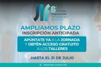 Ampliamos el plazo de inscripción anticipada para la 6ª JIF hasta el 31 de julio. ¡Apúntate ya y obtén acceso gratuito a los talleres!